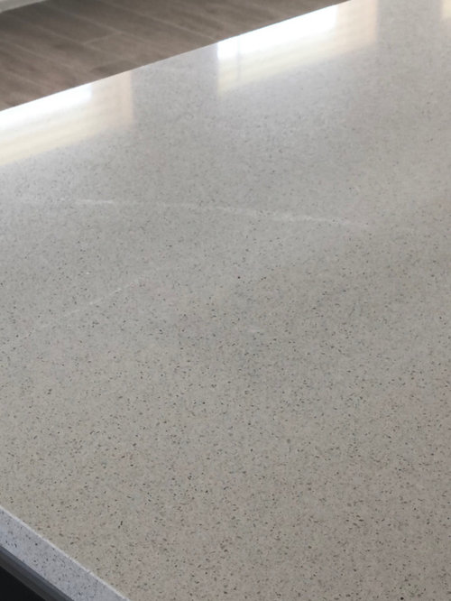 Dull streaks on new quartz countertops