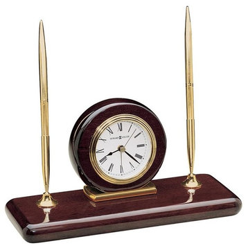 Howard Miller Rosewood Desk Set Clock