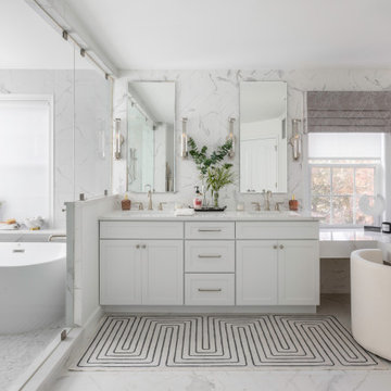 Bright and Modern Primary Bathroom