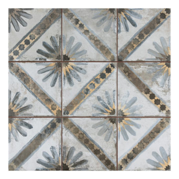 SomerTile Harmonia Kings Ceramic Floor and Wall Tile, Marrakech Blue