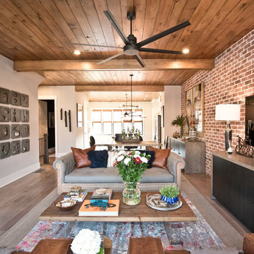 Exposed Brick Living Room