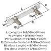 Carrione Cabinet Pull, Marble White/Satin Nickel, 3-3/4" Center-to-Center