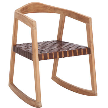 Willa Rocking Dining Chair, Cognac, Natural