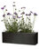 Trough Fiberstone Contemporary Black Planter, 28x88x28 Cm