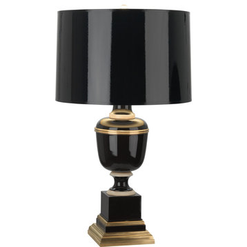 Robert Abbey Annika OPQ TL Annika 30" Vase Table Lamp - Black Lacquered