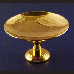 Cristal et Bronze 1855 Cisele Free Standing Round Brass Soap Holder - Soap Dishes & Holders