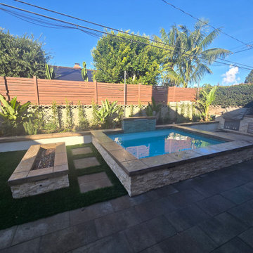 Backyard Remodel with New Spa - Seal Beach