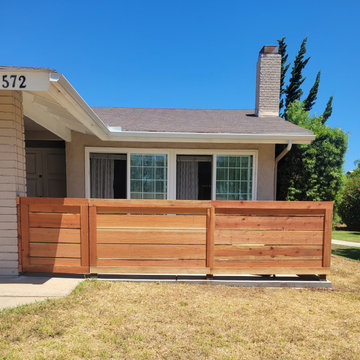 Redwood Fence and Concrete patio preparation