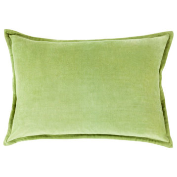 Cotton Velvet by Surya Poly Fill Pillow, Olive, 13' x 19'