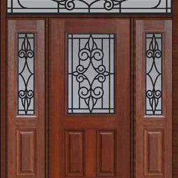 Prehung Sidelites-Transom Door 80 Fiberglass Salento 1/2 Lite - Front Doors