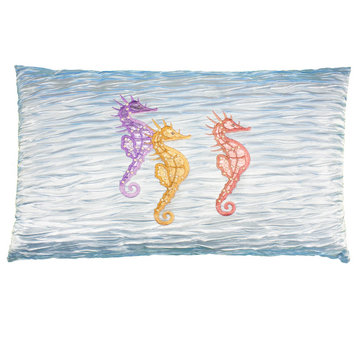 Linum Home Textiles Sofia Decorative Pillow Cover, Sky Blue, Lumbar