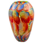 Dale Tiffany - Dale Tiffany AV20357 Ado, Vase, 13.75"x8.25"W - A breathtaking blend of color and texture, our AdoAdoro Vase-13.75 Inc Hand Blown Art Glass *UL Approved: YES Energy Star Qualified: n/a ADA Certified: n/a  *Number of Lights:   *Bulb Included:No *Bulb Type:No *Finish Type:Hand Blown Art Glass