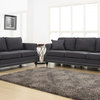 Camden Grey Linen 2 PC Sofa Set