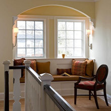 Music room nook - no seat-lanmps and bookcases