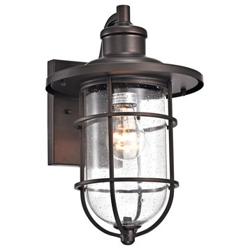 CHLOE Lighting Markus Transitional 1-Light Rubbed Bronze Outdoor Wall Sconce