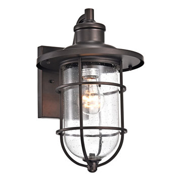CHLOE Lighting Markus Transitional 1-Light Rubbed Bronze Outdoor Wall Sconce
