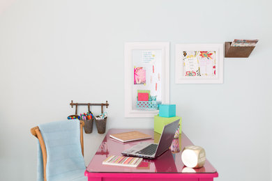 Home Office with Pops of Color