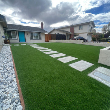 Front yard hardscaping in Prosper