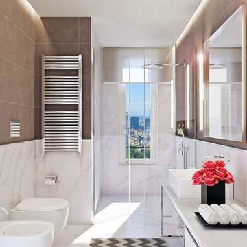 BAGNO CON DOCCIA FILO PAVIMENTO