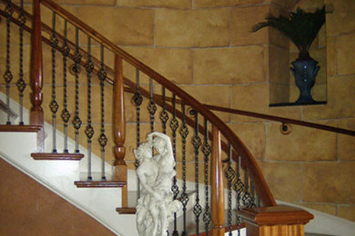 Example of a classic staircase design in Miami