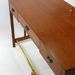 Quartersawn White Oak Mission Stand Up Desk - Desks And Hutches