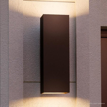 Luxury Contemporary Outdoor Wall Light, Madrid Series, Olde Bronze