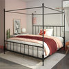 DHP Emerson Metal Canopy Bed in King Size Frame in Black