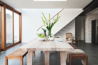 Photo of a contemporary dining room in Devon.