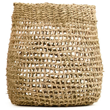 Concave Netted Woven Basket, Small