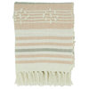 Throw Blanket With Stripe Design, Pink, 50"x60"