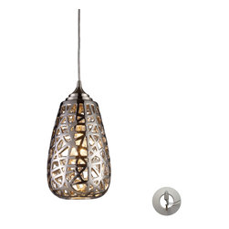 Elk Lighting - Nestor 1-Light Pendant, Chrome - Pendant Lighting