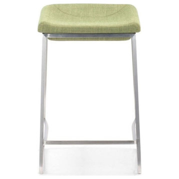 Zuo Lids 24.4" Counter Stool in Green (Set of 2)