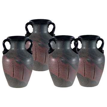 Dale Tiffany Springdale 6" Myria 4-Piece Blown Glass Vase Set