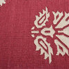 Enzo Medallion  Hand Woven Dhurrie Rug Red Modern Carpet