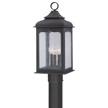 Henry Street P2015CI 3 Light Outdoor Medium Post Lantern in Colonial Iron