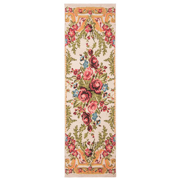 Safavieh Classic Vintage Collection CLV112 Rug, Ivory/Rose, 2'3" X 8'