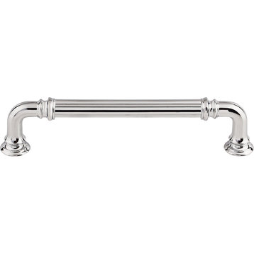 Top Knobs TK323 Reeded 5 Inch Center to Center Handle Cabinet - Polished Chrome