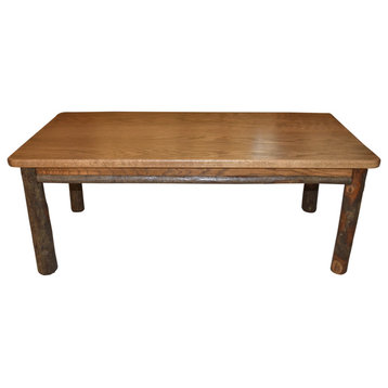 Hickory Solid Wood Coffee Table, Walnut