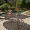 GDF Studio Frisco Shiny Copper Finished Aluminum Oval Dining Table