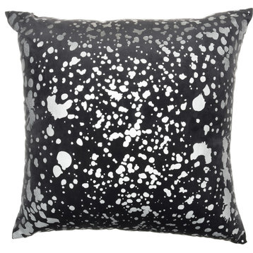 Nourison Luminescence Metallic Splash Throw Pillow, Light Gray