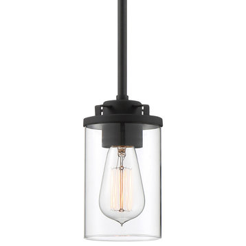 Designers Fountain 93330 Jedrek 1 Light 4"W Mini Pendant - Black