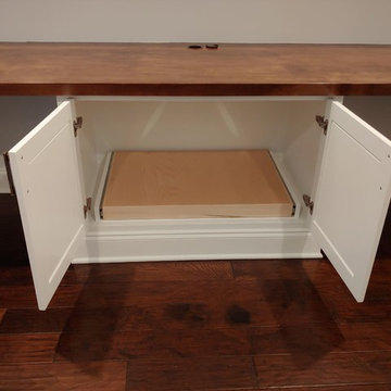 Home Office Double Desk and Wall-to Wall Storage