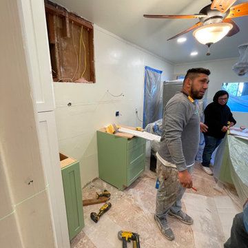 Kitchen Remodel 2024 Oakland/ white and light green