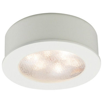WAC Lighting LED Button Light, White, Round, 3000k Soft White