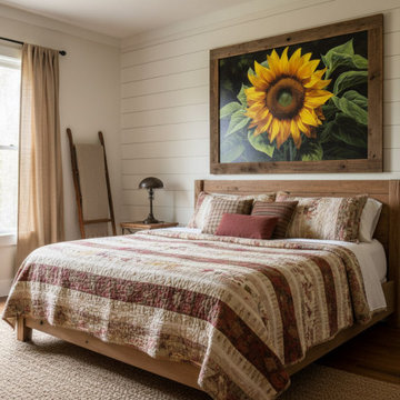 A Moment of Gold Digital Floral Artwork Rustic Style Wall Art Prints