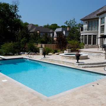 Swimming Pool with Separate Elevated Hot Tub