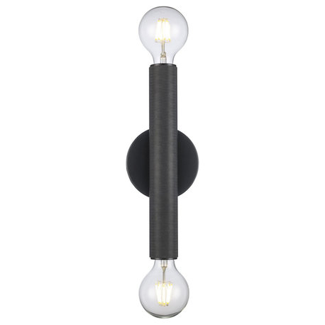 Auburn Two Light Wall Sconce in Black