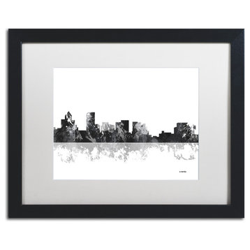 Watson 'Salem Oregon Skyline BG-1' Art, Black Frame, 16"x20", White Matte