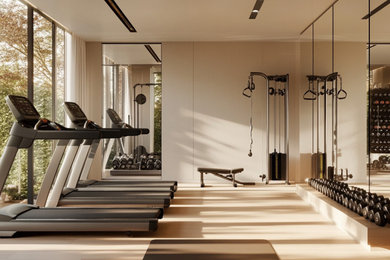 Example of a minimalist home gym design in Phoenix