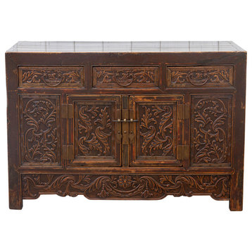 Finely Carved Chinese Carved Buffet